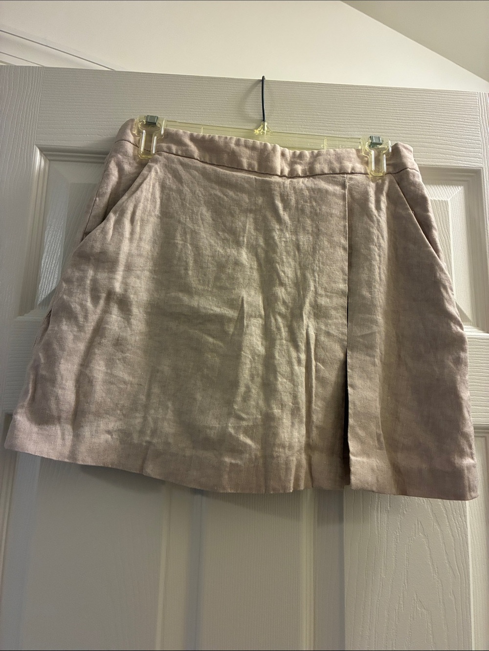 Veronica Beard cream Linen Skort